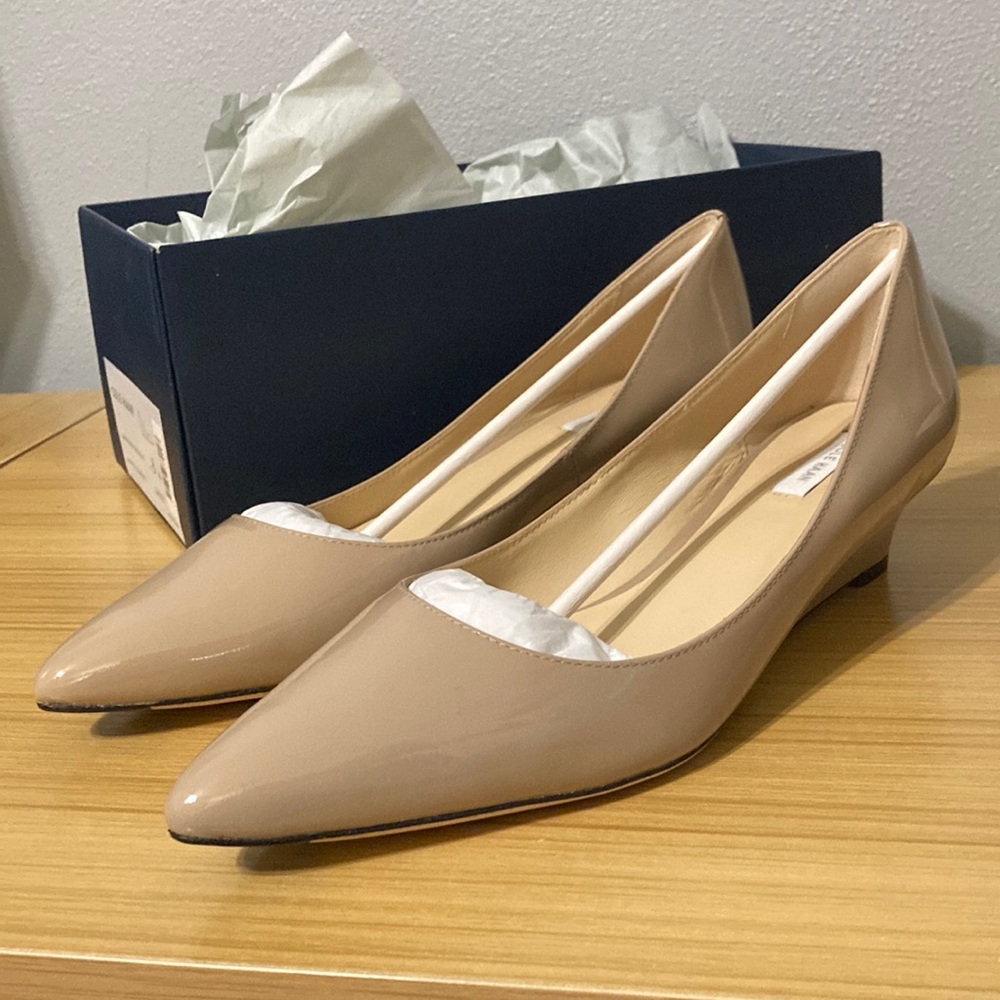 Cole Haan - Bradshaw Patent Demi-Wedge Pump in Maple Sugar - NEVER WORN!